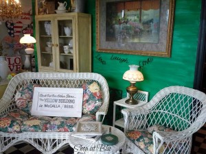 vintage wicker and kitchen yellow shopatblu