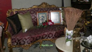 shopatblu antique red gold sofa