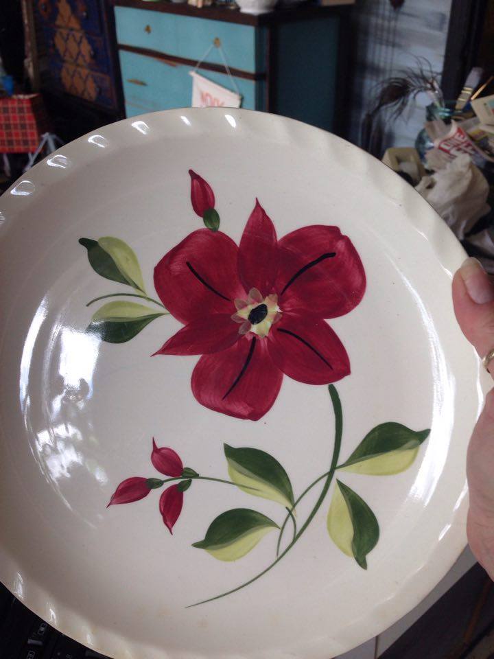 Blue Ridges Pottery china patterns Anemone plate available at The Blue Building Antiques and Consignment in Alabaster AL