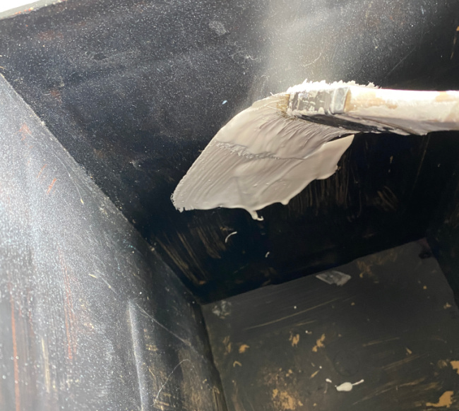 shopatblu vintage trash can basecoated