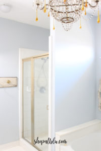 The Blue Building Anitques Shopatblu spray gold master bathroom refresh