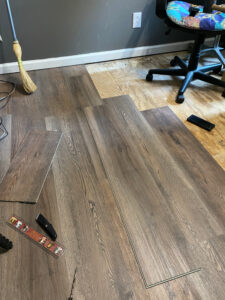 Shopatblu the blue building antiques how to install lvp flooring progress