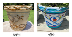 Shopatblu The Blue Building Antiques How to paint garden pot blues