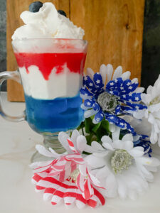 The Blue Building Antiques Shopatblu clear red white and blue jello dessert parfait