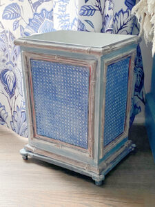 shopatblu vintage trash can muted white wash