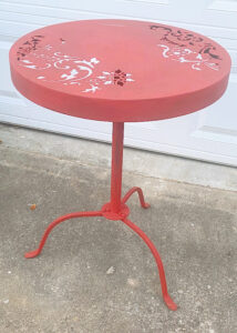 shopatblu upcycled metal garden decor table painted furniture