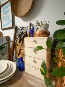shopatblu Vintage wooden box drawers upcycle lightly distressed